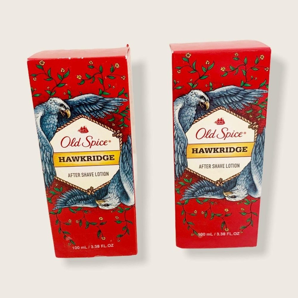 2 Pack Old Spice Hawkridge After Shave Lotion Glas
